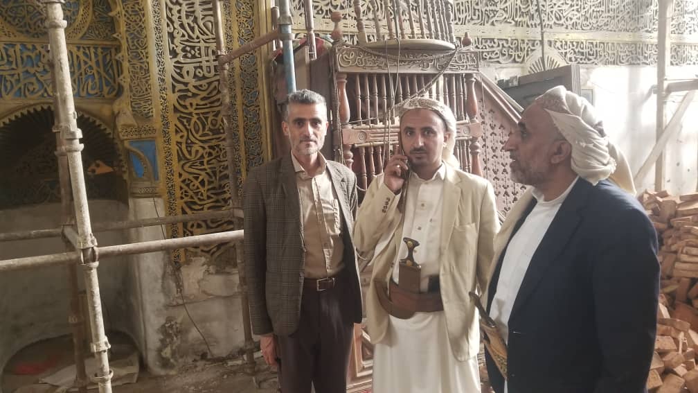 زيارة تفقدية لمسجد صلاح الدين في صنعاء القديمة